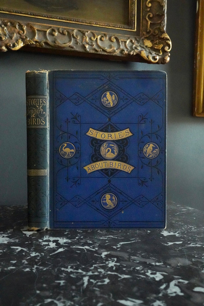Circa 1870-1880 "Stories About Birds" Dark Blue Cloth Book