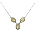 Citrine Amber Sterling Silver Necklace