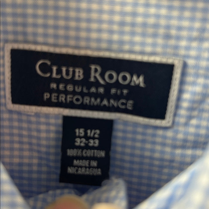 Club Room Men's Light Blue Button Down Shirt