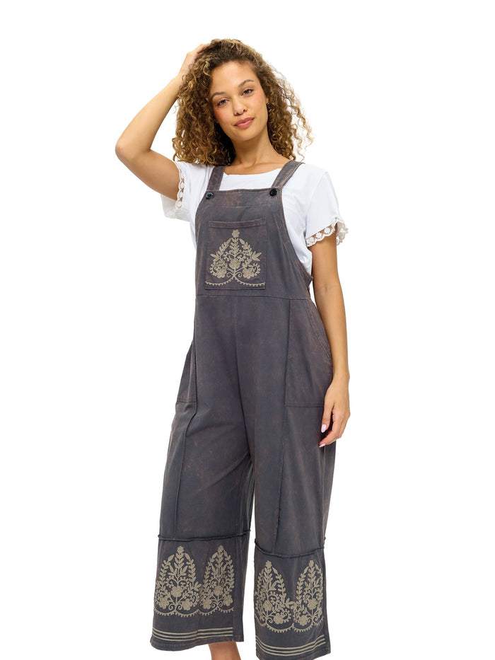 Comfy Cotton Overalls ~ Gray