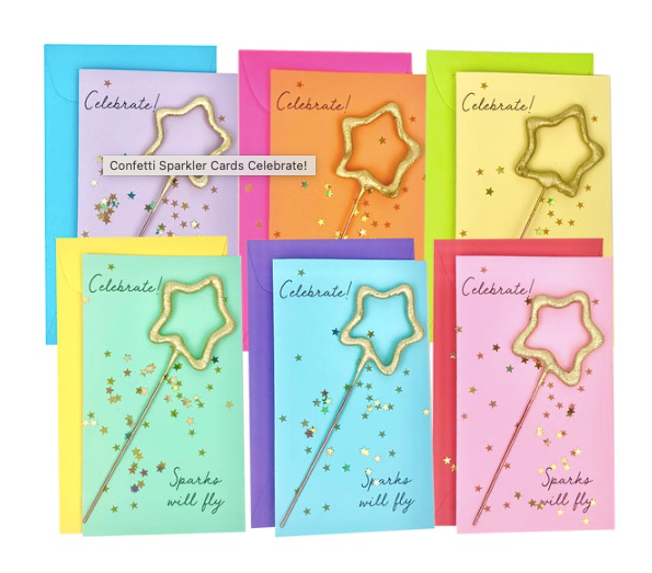 Confetti Sparkler Cards Celebrate!