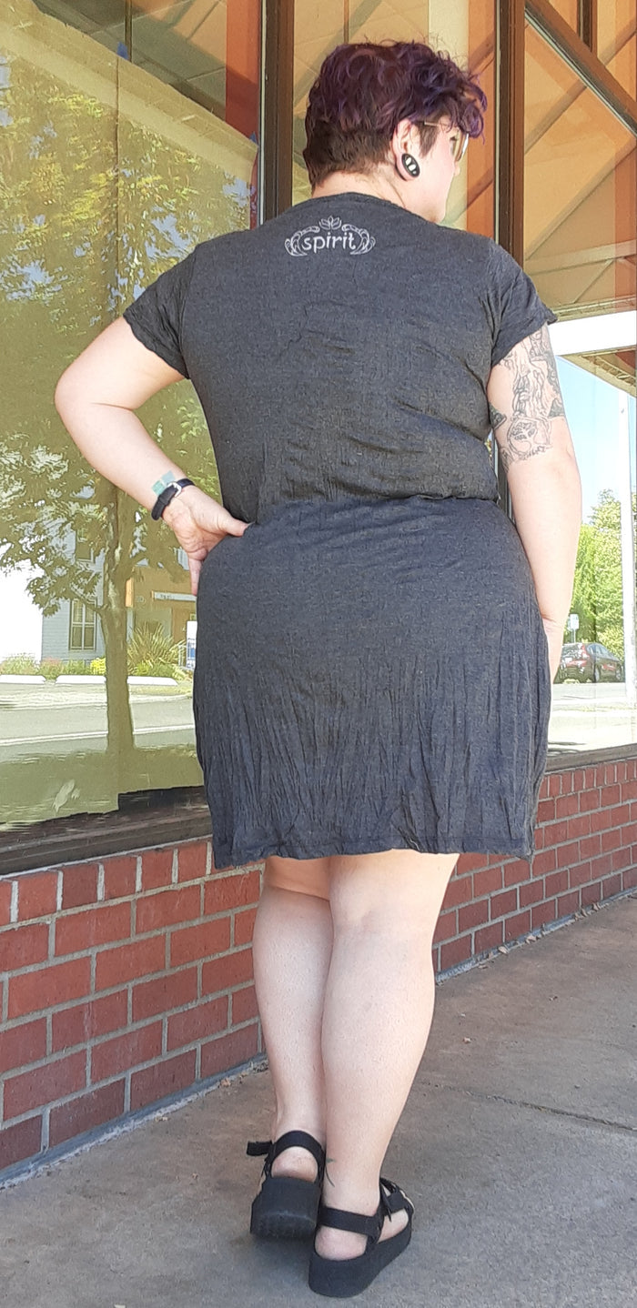 Cotton T-Shirt Dress ~ Lotus Om Design ~ Two Colors