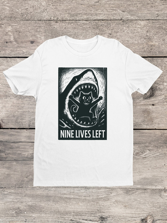 Cotton T-Shirt ~ Nine Lives Left!