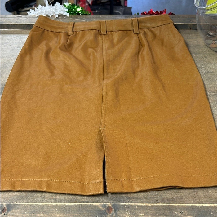d. jeans Tan Pencil Skirt with Front Zipper size 6