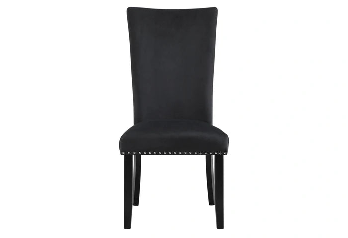 D03 Black Velvet Dining Chair