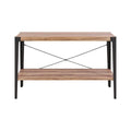 Danya B Credenza Console Table with Metal Legs and Distressed Wood Finish (GH19001) main image.