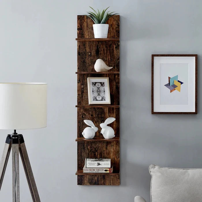 Danya B Five-Tier Wide Column Wall Shelf
