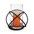 Danya B Large Metal and Glass Orbit Hurricane Candleholder (KF219) main image.