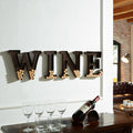 Danya B Metal Wall Mount "Wine" Letters Cork Holder (HG10196) main image.