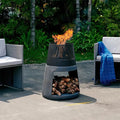 Danya B Outdoor Conic Wood Burning Faux Stone Fire Pit (TFE979750) main image.
