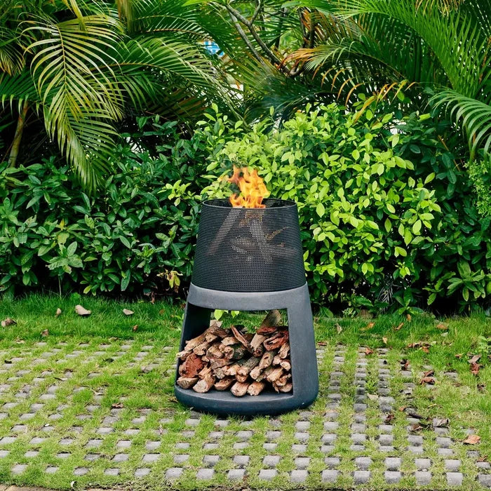 Danya B Outdoor Conic Wood Burning Faux Stone Fire Pit (TFE979750)
