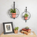 Danya B Tivoli 2-Piece Metal Hanging Planter Set (FHB21243) main image.