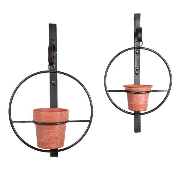 Danya B Tivoli 2-Piece Metal Hanging Planter Set (FHB21243)