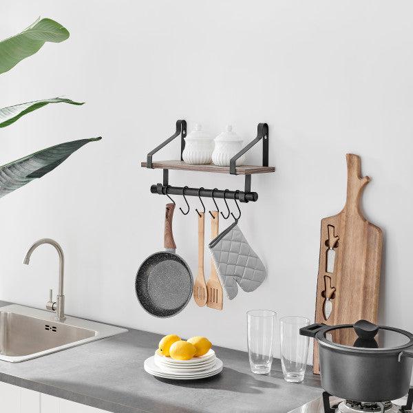 Danya B Utility Shelf with Rod and Hooks (GH21804) main image.