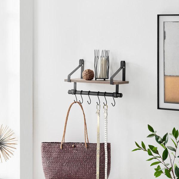 Danya B Utility Shelf with Rod and Hooks (GH21804)