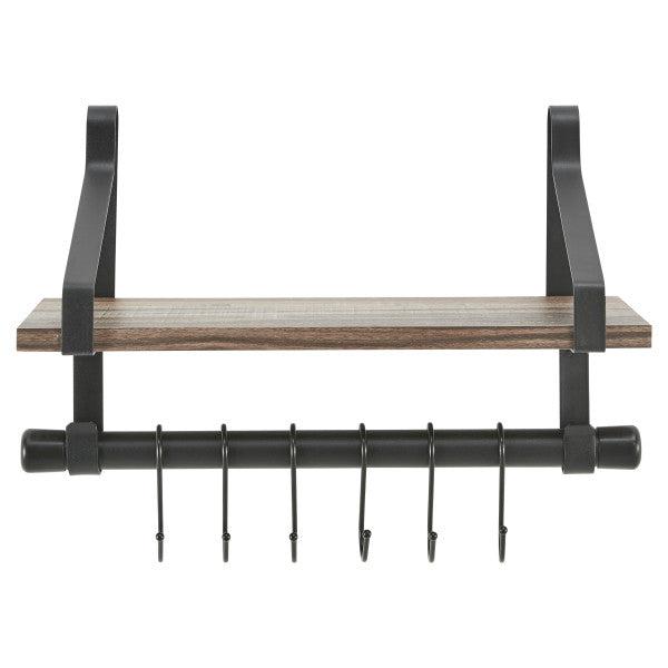 Danya B Utility Shelf with Rod and Hooks (GH21804)