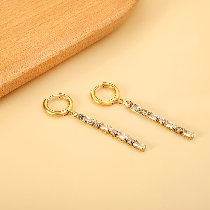 DIAMOND CHAIN Earring /Huggies