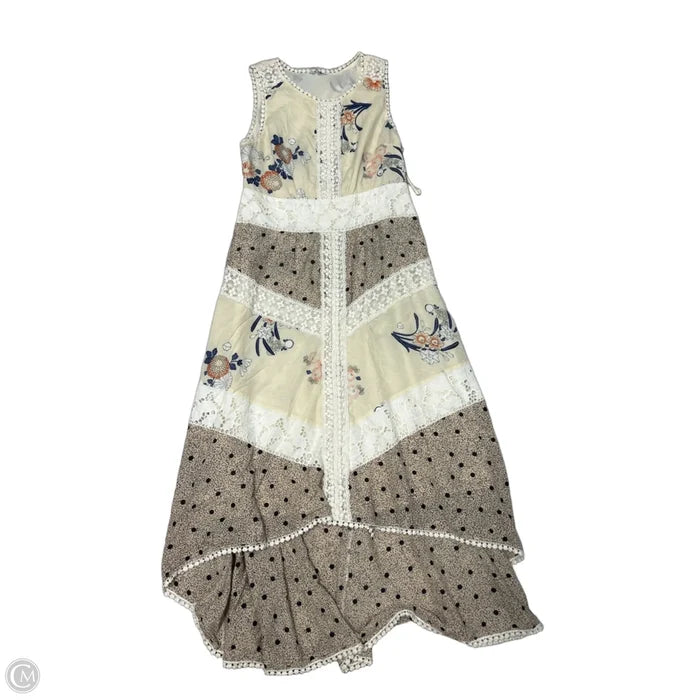 Dress Casual Maxi By Anthropologie  In Cream, Size: L