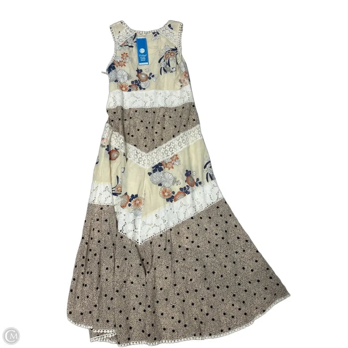 Dress Casual Maxi By Anthropologie  In Cream, Size: L