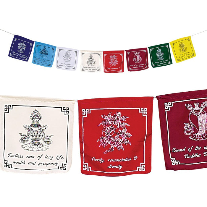 Eight Lucky Symbols - Prayer Flags