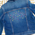 Embroidered Jean Jacket "Reach for the Stars"