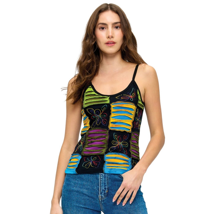 Embroirdered Cut-Work Tank Top