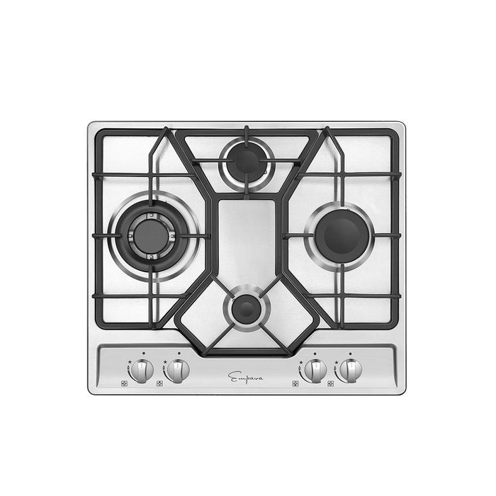 Empava 24 in. 4-Burner Built-in Gas Cooktop in Stainless Steel (24GC4B67A) main image.