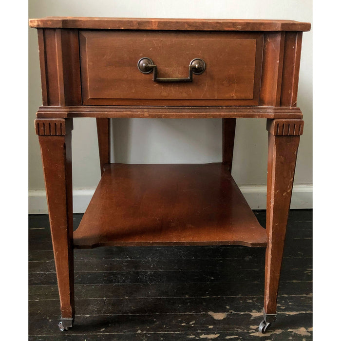 Empire Mahogany and Leather Side Table-Side Table-Antique Warehouse
