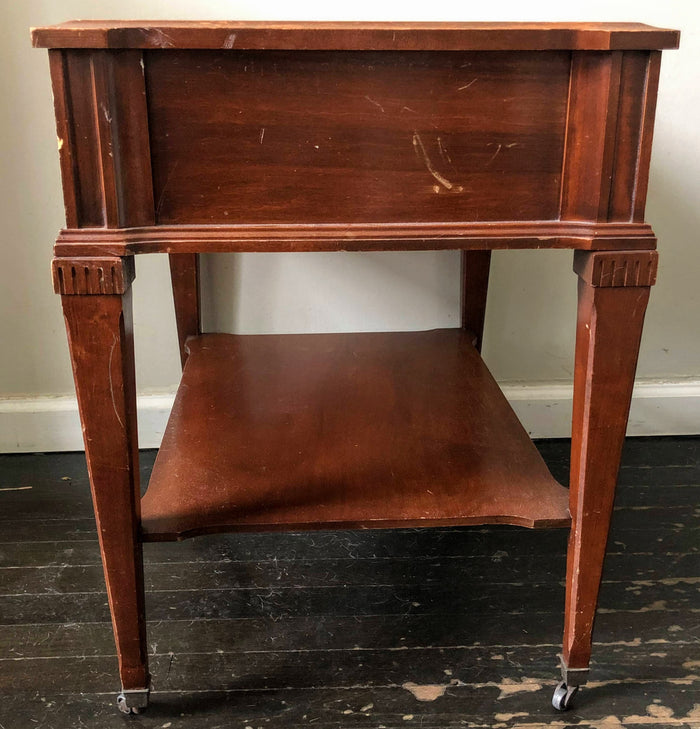 Empire Mahogany and Leather Side Table-Side Table-Antique Warehouse