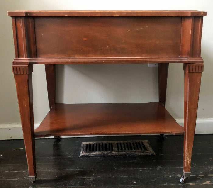 Empire Mahogany and Leather Side Table-Side Table-Antique Warehouse