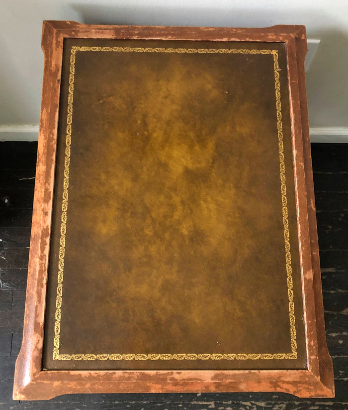 Empire Mahogany and Leather Side Table-Side Table-Antique Warehouse