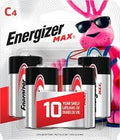 ENERGIZER MAX BATTERIES 4 pack "C"