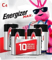 ENERGIZER MAX BATTERIES 4 pack "C"