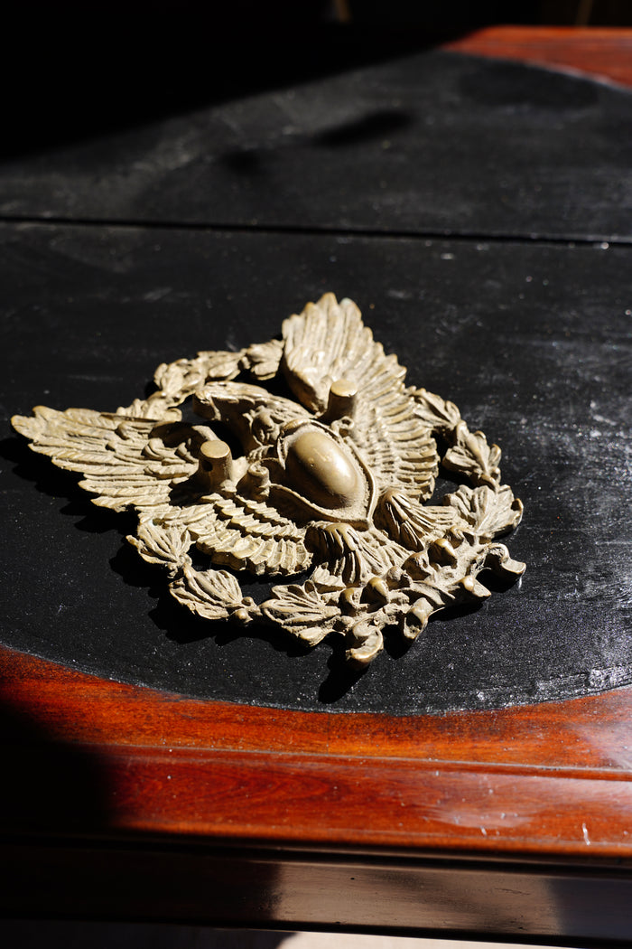 English Brass Decorative Salvage Eagle Plaque
