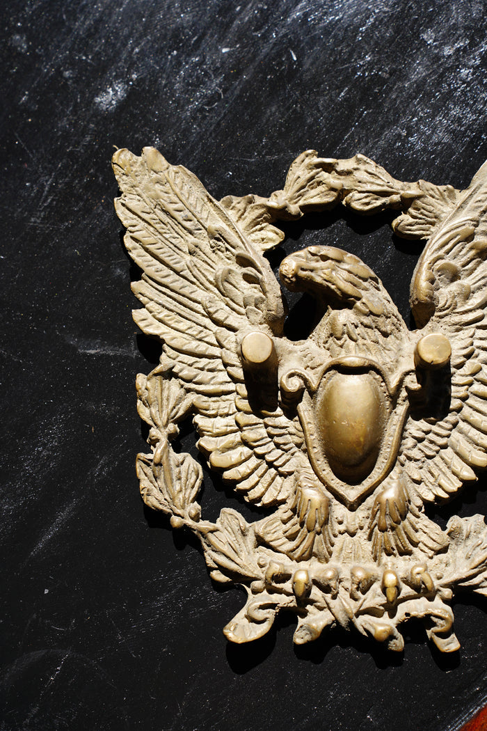 English Brass Decorative Salvage Eagle Plaque
