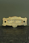 English Brass Letter Plate, Circa 1900