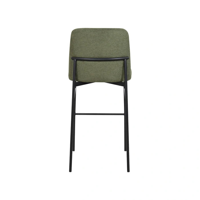 Erik Bar Chair W/ Black Metal Frame- Green (2 Per Carton)