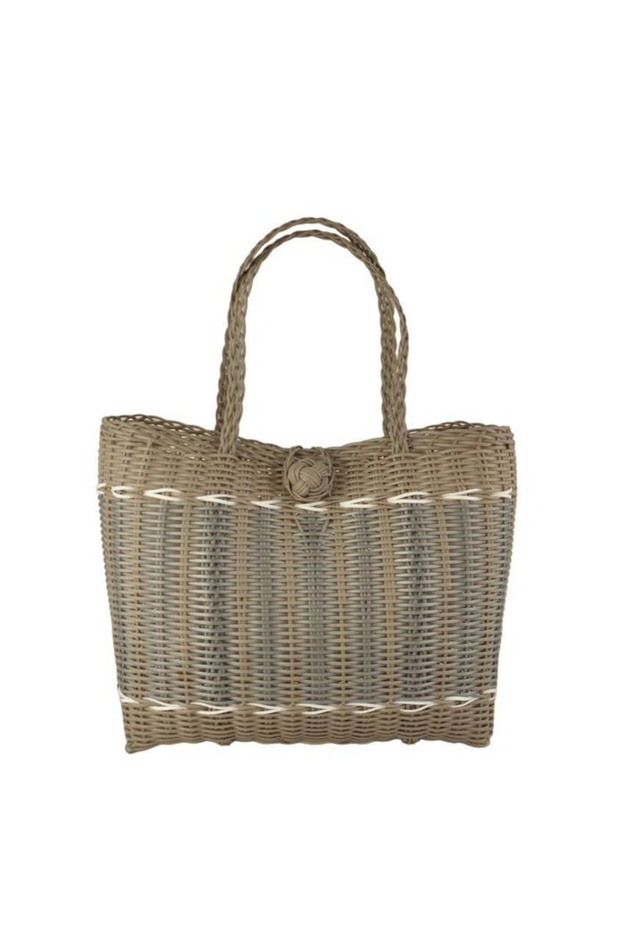 Extra Small,  Guadalupe - Putty + Silver Tote