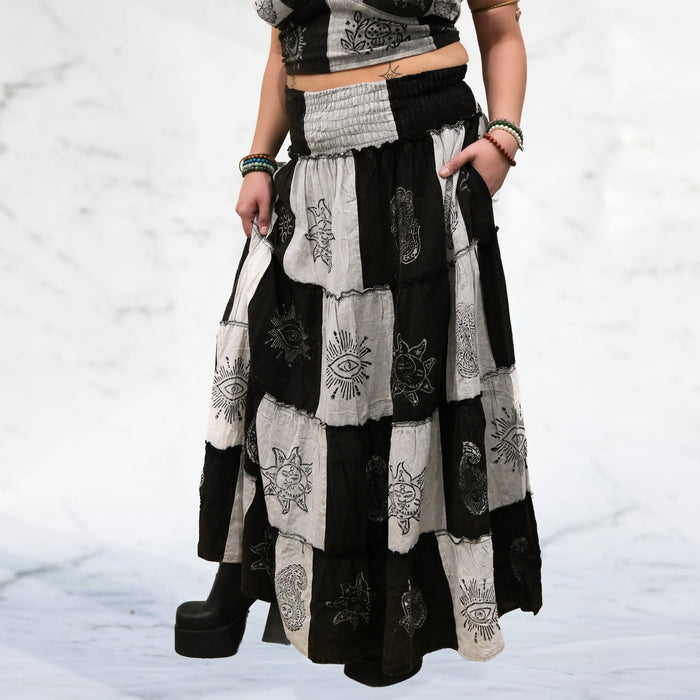 Fabulous Patchwork Dress ~ Black & White