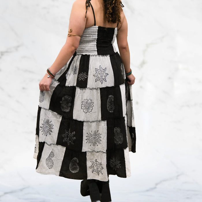 Fabulous Patchwork Dress ~ Black & White