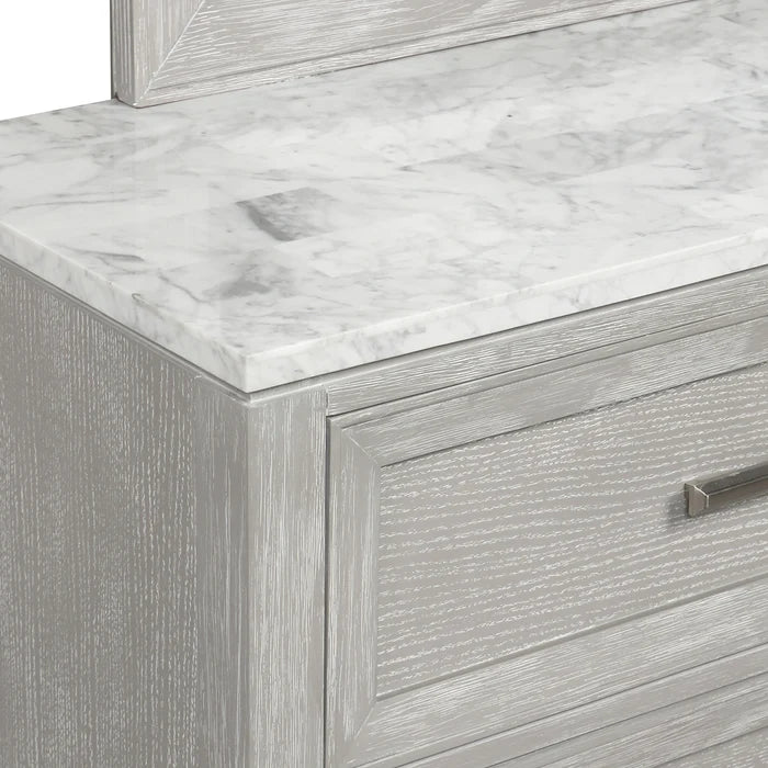 Fiona Landscape Mirror-Mist Gray