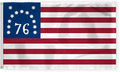 FLAG:  Bennington '76 Flag w/ Stand