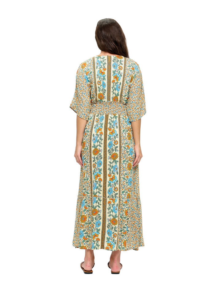 Floral Pattern Dress ~ Off White