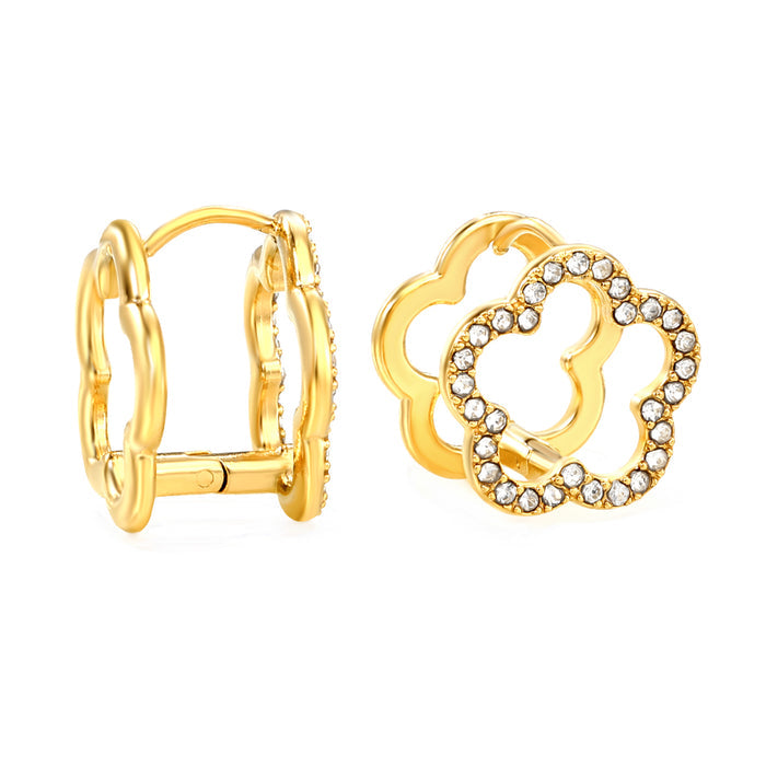 FLOWER Earring /Huggies Doubleside