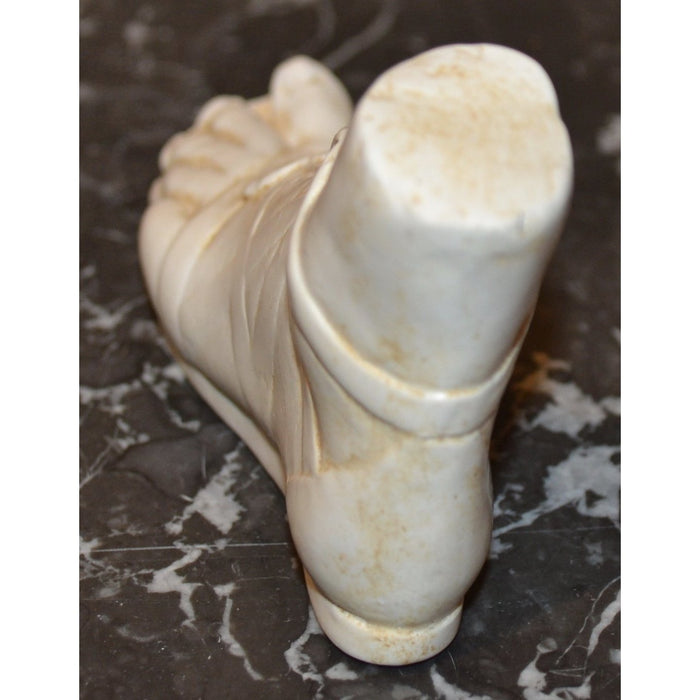 Fornasetti style White Marble Sandaled Roman foot-Decor-Antique Warehouse