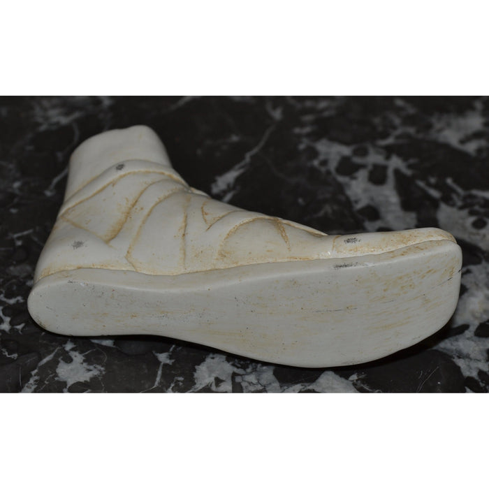 Fornasetti style White Marble Sandaled Roman foot-Decor-Antique Warehouse
