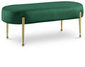 Gia Green Velvet Bench