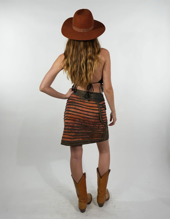 Grateful Dead Dancing Bear Skirt ~ Rust