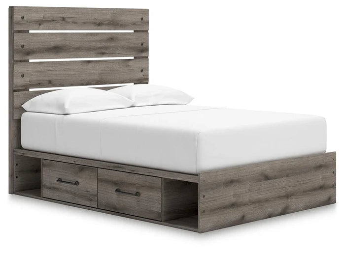 Full / Panel Bed w/ Storage Drawers (4)