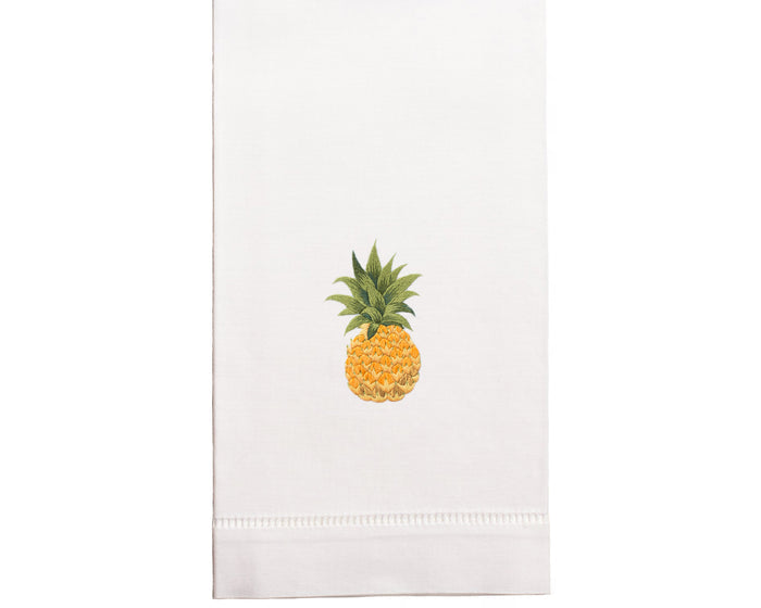 Hand Embroidered Pineapple Towel